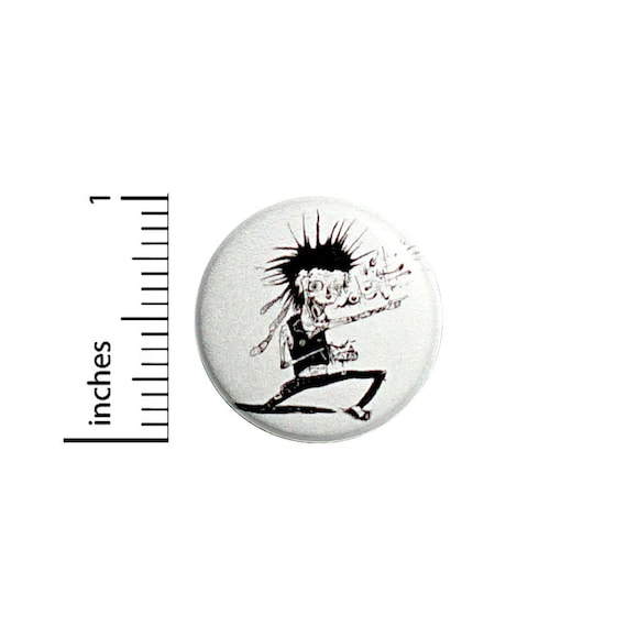 Funny Punk Rock Zombie Button Awesome Cool Jacket or Backpack Pin 1 Inch #37-9