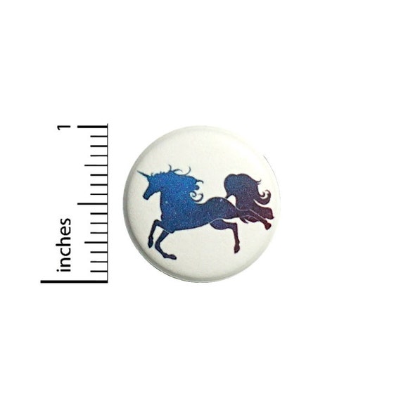 Purple Unicorn Button // Backpack or Jacket Pinback // Believe In Unicorns // Pin 1 Inch 13-2