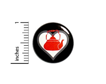 Cool It's Tea Love Button Badge Tea Drinker Gift Pin Cute Geeky Nerdy 1 Inch #50-31 -