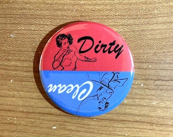 Dishes Are Clean or Dirty Dishwasher Magnet, Vintage Ladies Magnet, Dishes Are Dirty Magnet, Dishes Are Clean Magnet, For Dishwasher 2.25”
