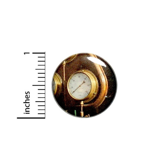 Steampunk Gauge Button // Vintage Dieselpunk Pinback // Cosplay Backpack Book Bag Pin // 1 Inch 13-27