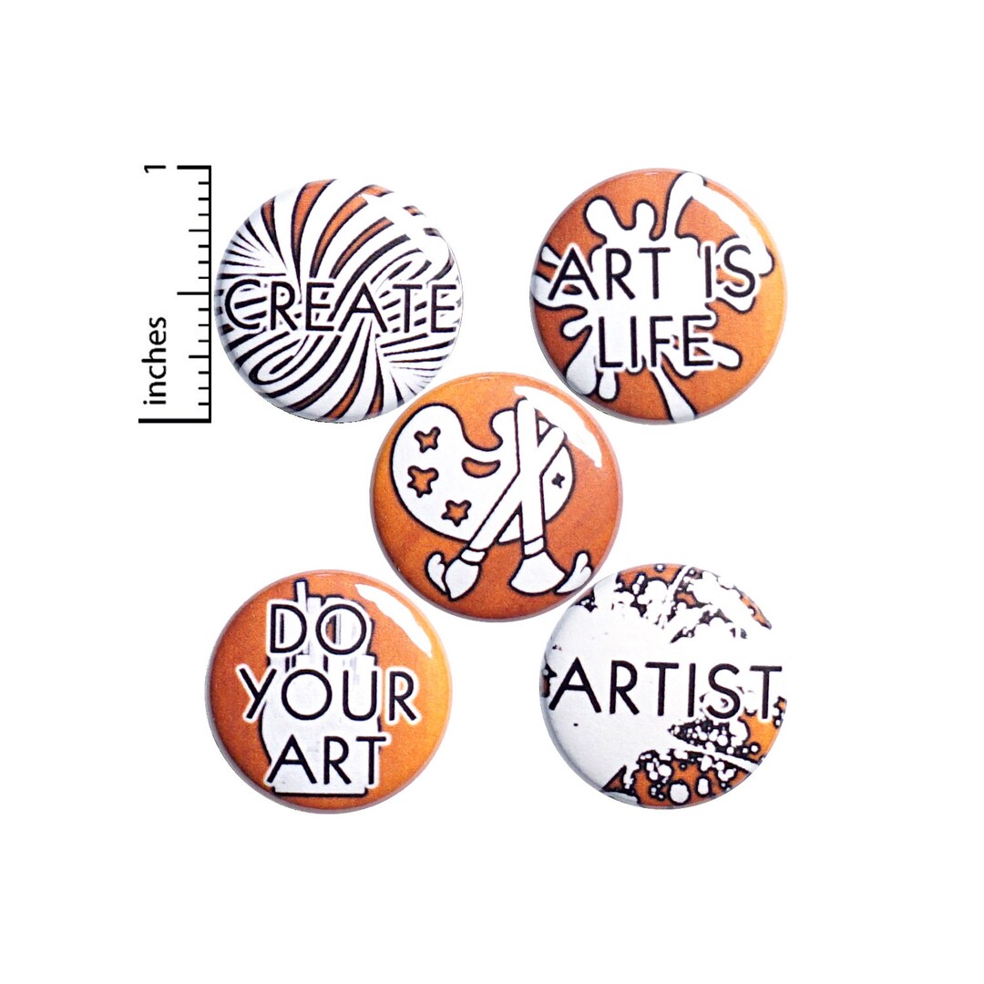 Artist Pin Gift Set Pins for Backpack Set of 5 Buttons or Etsy