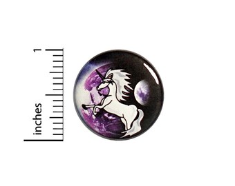 Unicorn Button or Fridge Magnet, Cool Unicorn Gift, Unicorn in Space Pin Button or Fridge Magnet, Cool Gift, Fantasy Gift, 1 Inch #81-23