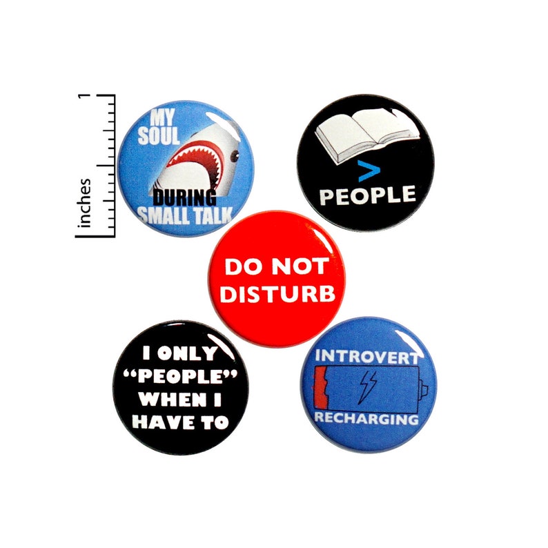 Introvert Button 5 Pack of Backpack Pins Lapel Pins Cool Etsy