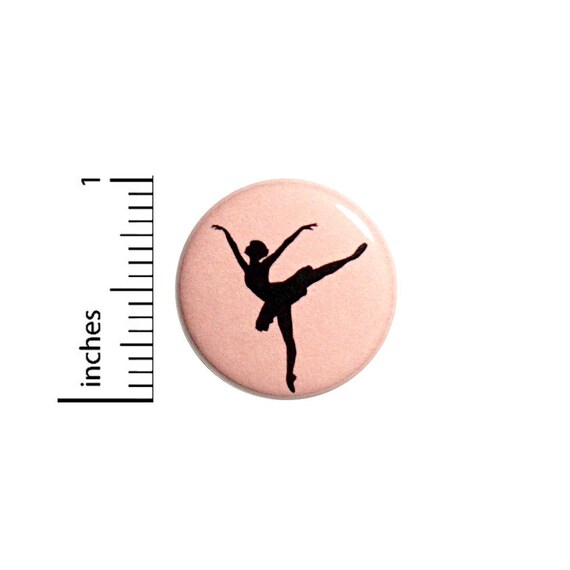 Ballet Button Dance Bag Pin Backpack Badge Ballerina Dancer Pretty Pink Recital Performance Little Gift Cute Jacket Pin 1 Inch 1 Inch #51-10