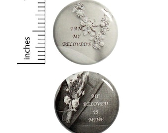 Wedding Reception Buttons 2-Pack // Cheap Table Favors // Elegant Pins Set of 2 // 1 Inch Pins 12-28-30