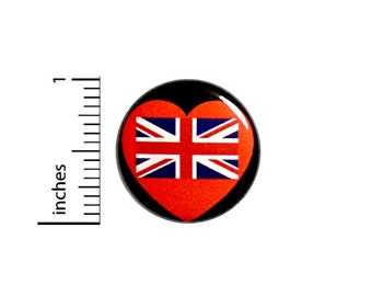 British Flag Button Pin or Fridge Magnet, Love Britain Gift, Birthday Gift, British Flag, Backpack Pin, Button or Magnet, 1 Inch #79-3