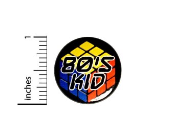 Retro 80s Button // for Backpack or Jacket Pinback // Cool Nostalgia // Badge Gift Pin // 1 Inch 8-24