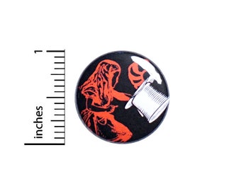 Alice and Cheshire Cat Pin, In Wonderland, Lapel Pin, Button Pin for Backpacks or Fridge Magnet, Red, Black, Cool Backpack Pin, 1 Inch 95-12