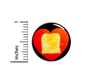 I Love Toast Button Cute Backpack Pin 1 Inch #83-19