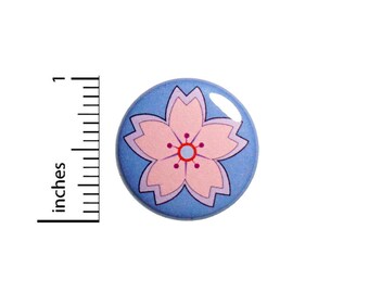 Flower Button Pin Pink Purple Pretty Badge Cool Rad Backpack Jacket 1 Inch #49-10