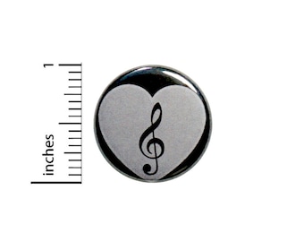 Music Note Button Pin or Fridge Magnet, Classical Music Gift, Birthday Gift, Music Note Gift, Treble Clef, Button or Magnet, 1" 86-6