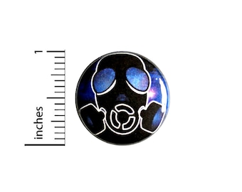 Gas Mask In Space Button // for Backpack or Jacket Pinback // Apocalypse Sci Fi Pin // 1 Inch 12-6