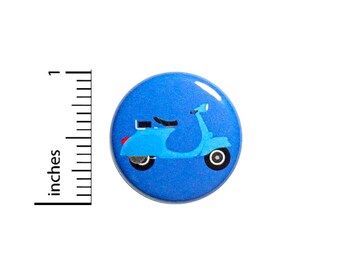 Cool Blue Scooter Button Vintage 60's Style Pin Backpack Pinback 1 Inch Gift #41-24