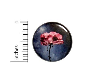 Rose Button // Pin Storm Pretty Unique Pinback // Beautiful Nature Lover Gift Backpack Pin // 1 Inch 14-1