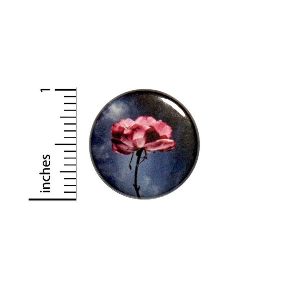 Rose Button // Pin Storm Pretty Unique Pinback // Beautiful Nature Lover Gift Backpack Pin // 1 Inch 14-1