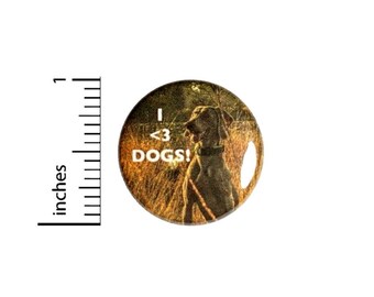 Button I Love Dogs // Backpack or Book Bag Pinback // Dog Person Gift Pin // 1 Inch 10-10