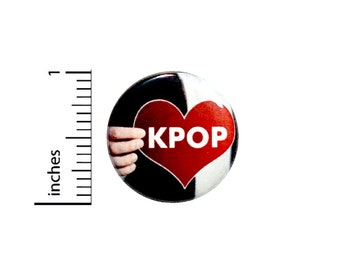 K Pop KPop Button Korean Music Cute Backpack Jacket Pin Pinback Nerdy 1 Inch