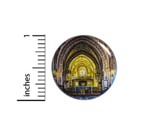 Gothic Cathedral Pin Button or Fridge Magnet, Gothic Cathedral, Gothic Gift, Birthday Gift, Gothic Church Button or Magnet, 1 Inch #79-1
