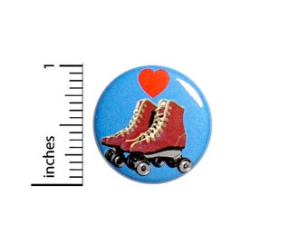 Love Derby I Love Roller Derby Roller Skates Skating Tough Derby Girl Backpack Jacket Pin 1 Inch #78-24