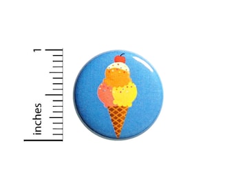 Cute Ice Cream Cone Button Pin 1 Inch 85-20