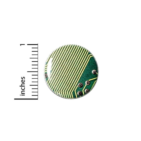 Computer Graphic Button // Cosplay Pin for Backpacks or Jackets // Nerdy Geeky Badge // Pin 1 Inch 3-23