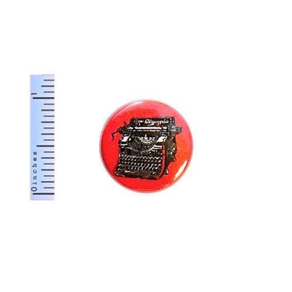 Writing Button Vintage Typewriter Nerdy Geekery Button Writer Editor Gift 1 Inch Pin