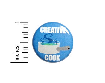 Cute Cooking Button Apron Pin Creative Cook Chef Culinary Backpack Pinback Cooking Rad Gift 1 Inch #67-21
