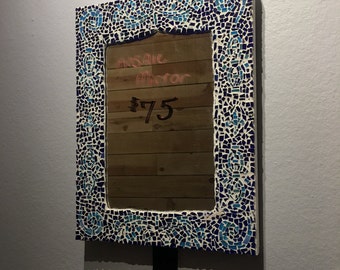 Blue Wave Mosaic Mirror