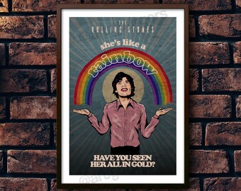 She/'s a Rainbow inspired music art print