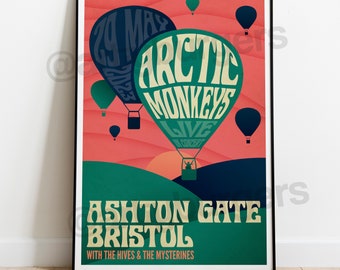 Arctic Monkeys Live Tour 2023 BRISTOL // Alex Turner | A5 A4 A3 A2 A1 | unofficial | music poster | wall decor | art print