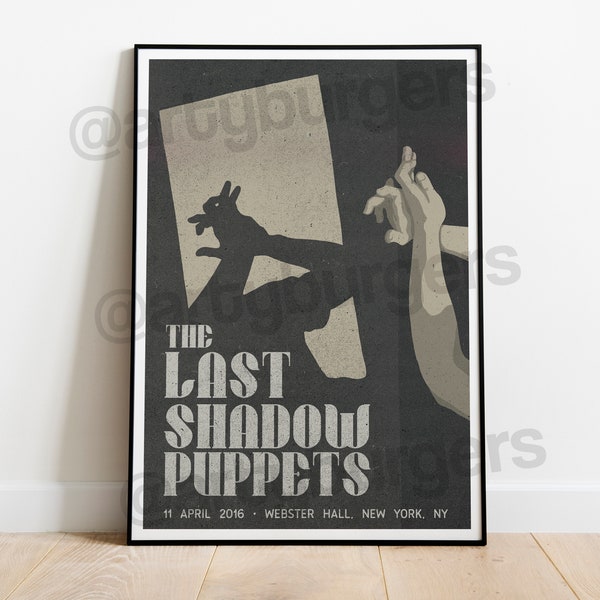 The Last Shadow Puppets // Webster Hall NY | A5 A4 A3 A2 A1 | indie lyrics inspired | music poster | wall decor | art print