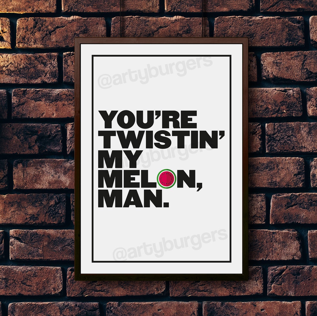 Twisting My Melon Rock Indie Lyrics Inspired Music Poster Etsy UK