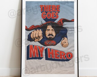 My Hero | rock indie lyrics inspired | music poster | wall decor | art print