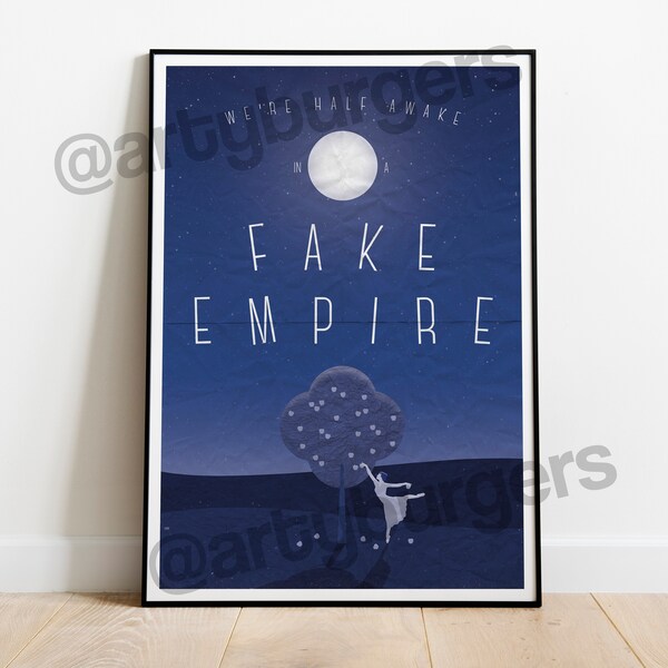 Fake Empire | The National | rock indie lyrics inspired | music poster | wall decor | art print