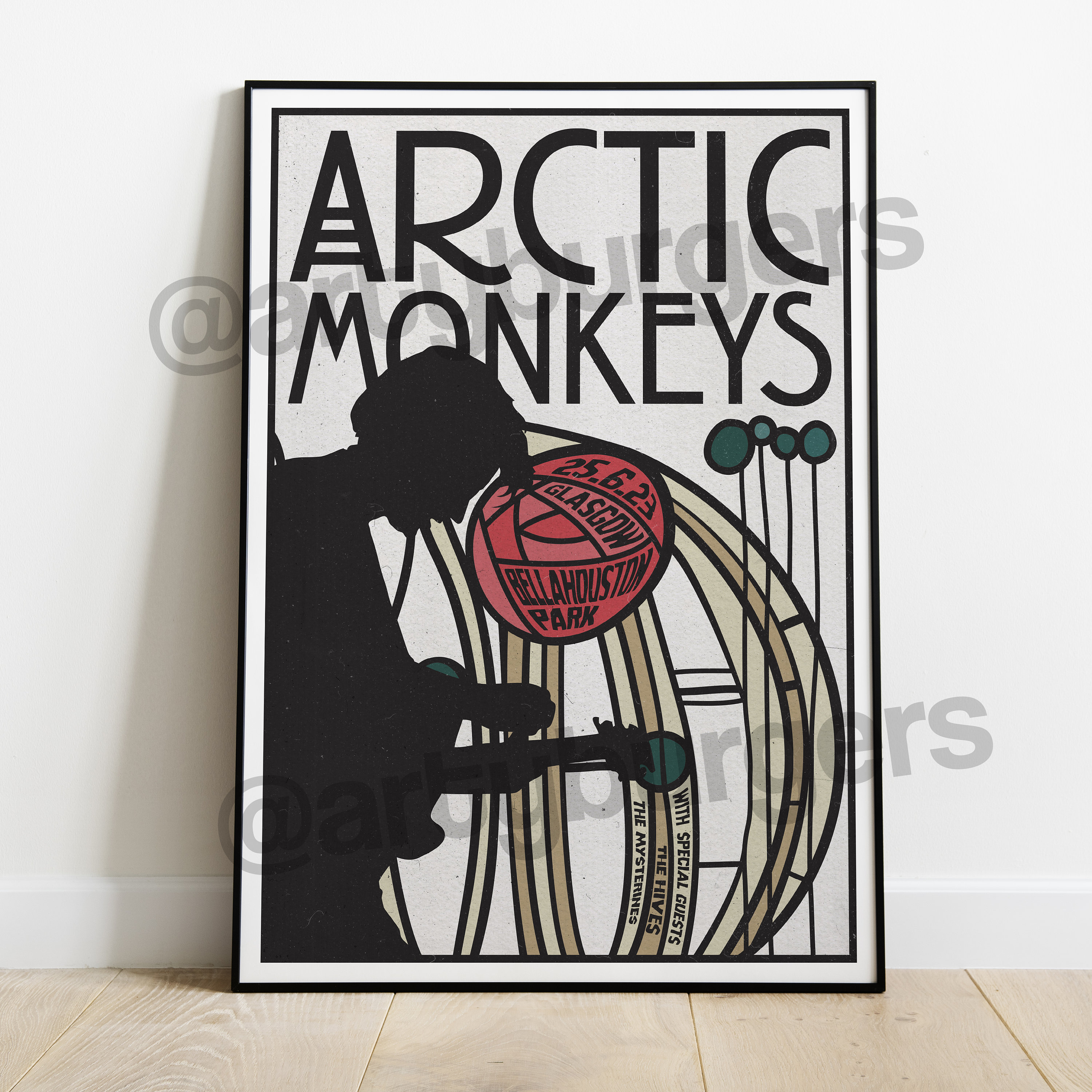 konstant direktør ribben Arctic Monkeys Live Tour 2023 GLASGOW // Alex Turner A5 A4 - Etsy Norway