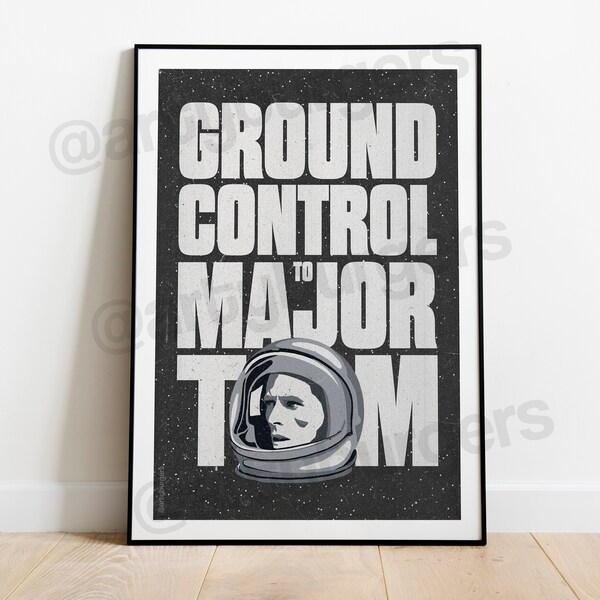 Space Oddity Poster Etsy