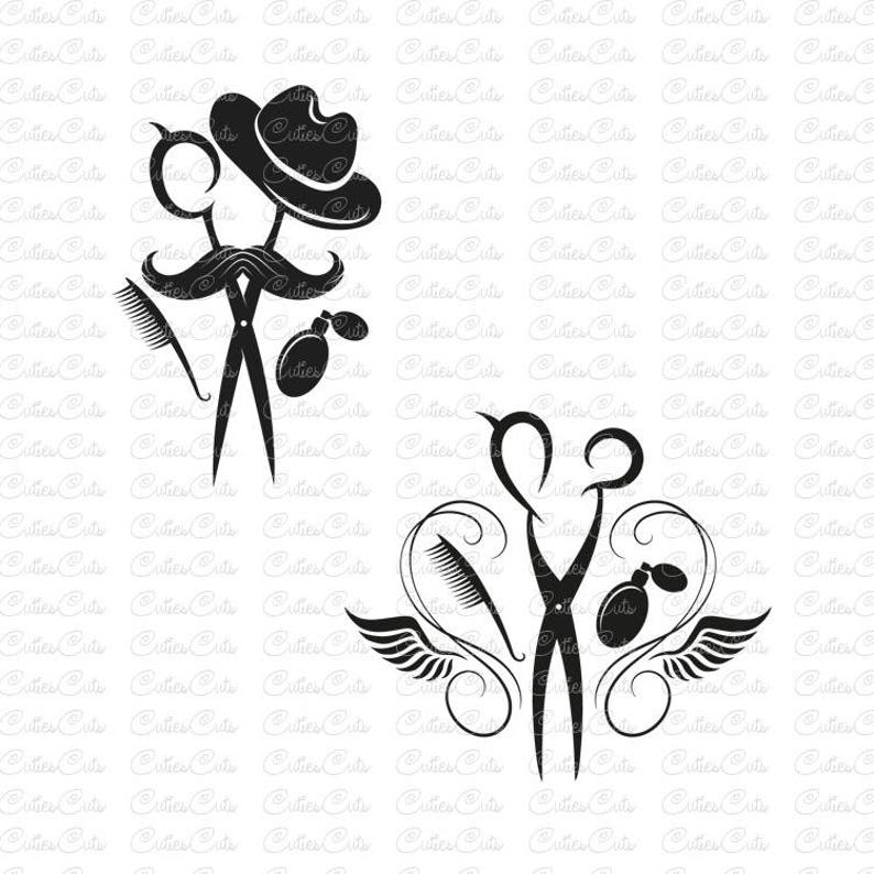 Hairstylist Logo Svg Friseur Dxf Png Eps file Vektorie | Etsy