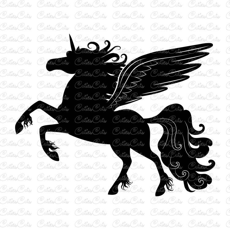 Download Unicorn silhouette Svg alicorn Eps Dxf Png vector files ...
