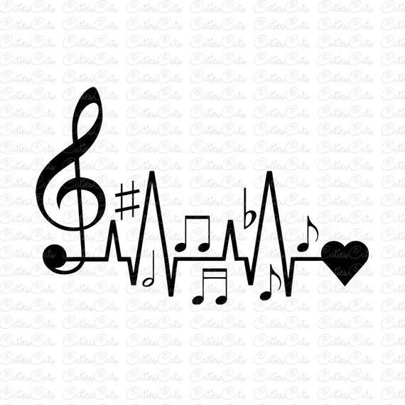 Download Violinschlüssel Svg Notizen Eps Dxf Png Datei Musik EKG | Etsy