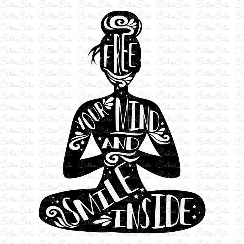 Yoga Pose Silhouette Svg Eps Dxf Png vector files fitness ...
