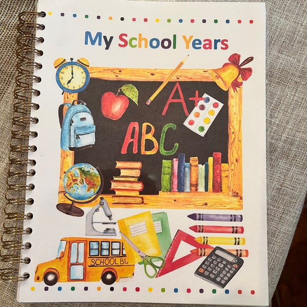 Digital Download School Memory Book with pockets  Digital Download