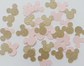 Minnie Mouse Confetti, Gold Minnie Confetti, Minnie Confetti, Pink and Gold First Birthday