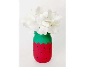 Strawberry Jar, Strawberry Centerpieces, Strawberry, Strawberry Theme, Strawberry Party, Fruit Theme, Fruit Party