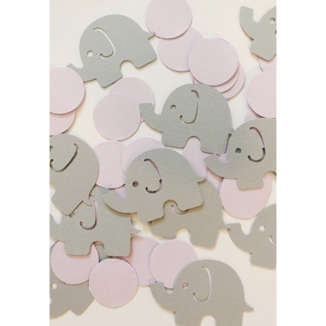Elephant Confetti Elephant Theme Party Pink and Gray Etsy