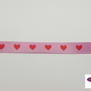Color mix woven ribbon heart ribbon pink-red image 2