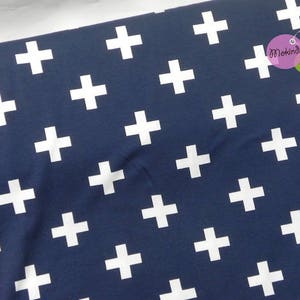 Organic Jersey Crosses dark blue blue maritime