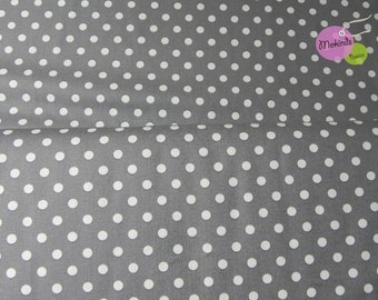 Dots gray cotton fabric 0.7 cm