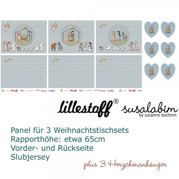 Tischset Krippenspiel Slubjersey Lillestoff Susalabim