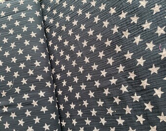 Muslin stars dark blue